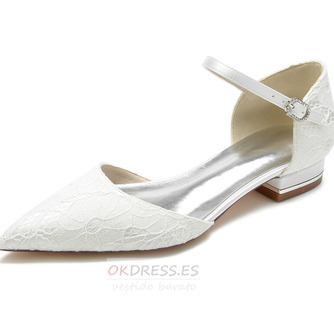 Zapatos planos de encaje hueco transparente elegantes bombas banquete de boda mujeres - Página 6