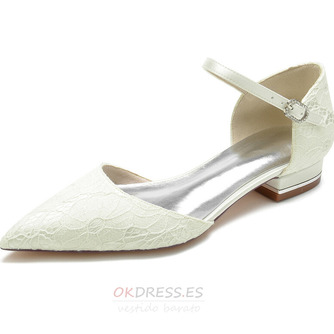 Zapatos planos de encaje hueco transparente elegantes bombas banquete de boda mujeres - Página 1